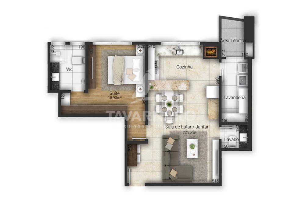 Apartamento à venda com 1 quarto, 70m² - Foto 6